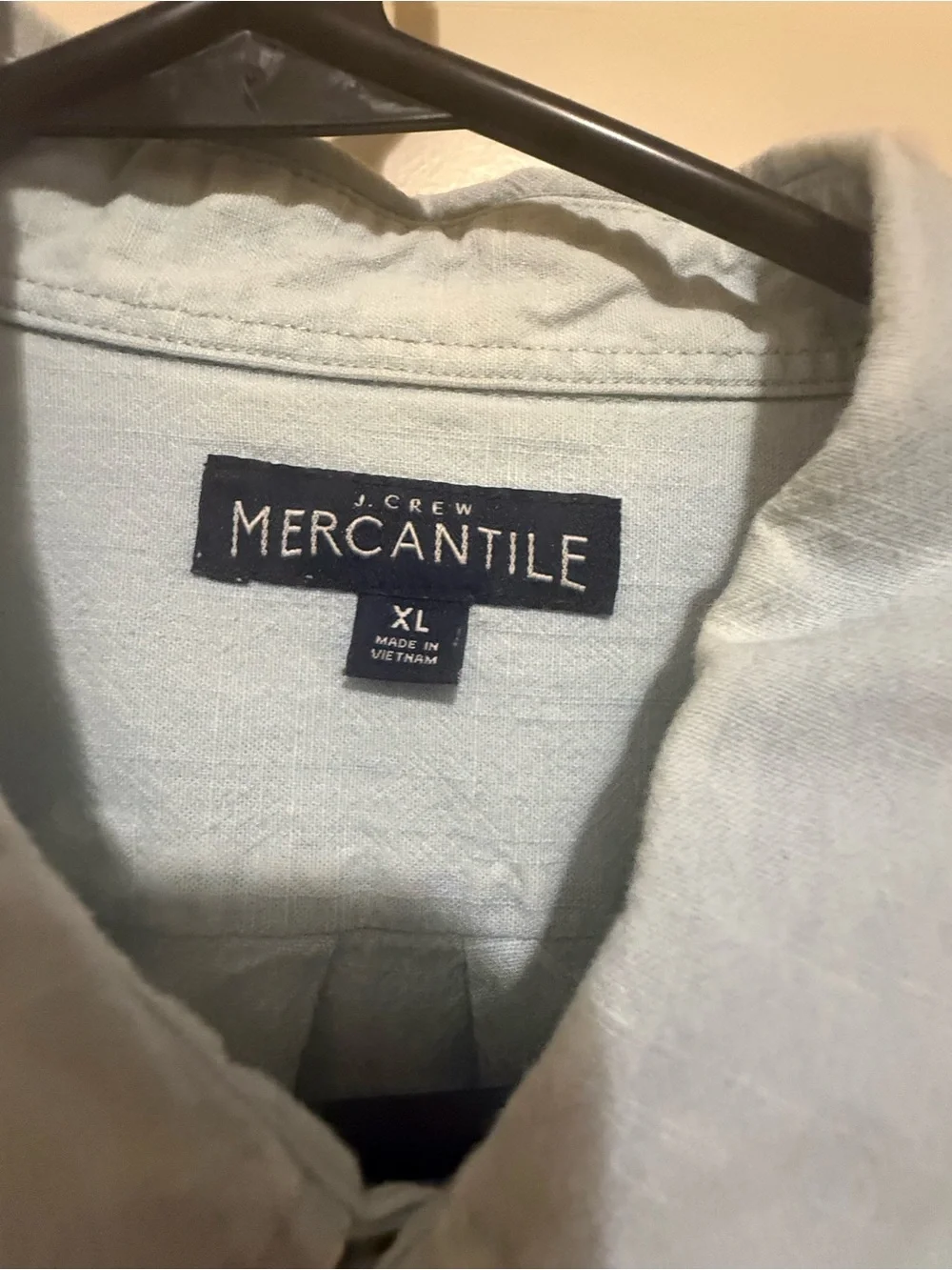 Jcrew Men's Light Blue Denim Button-Up Shirt